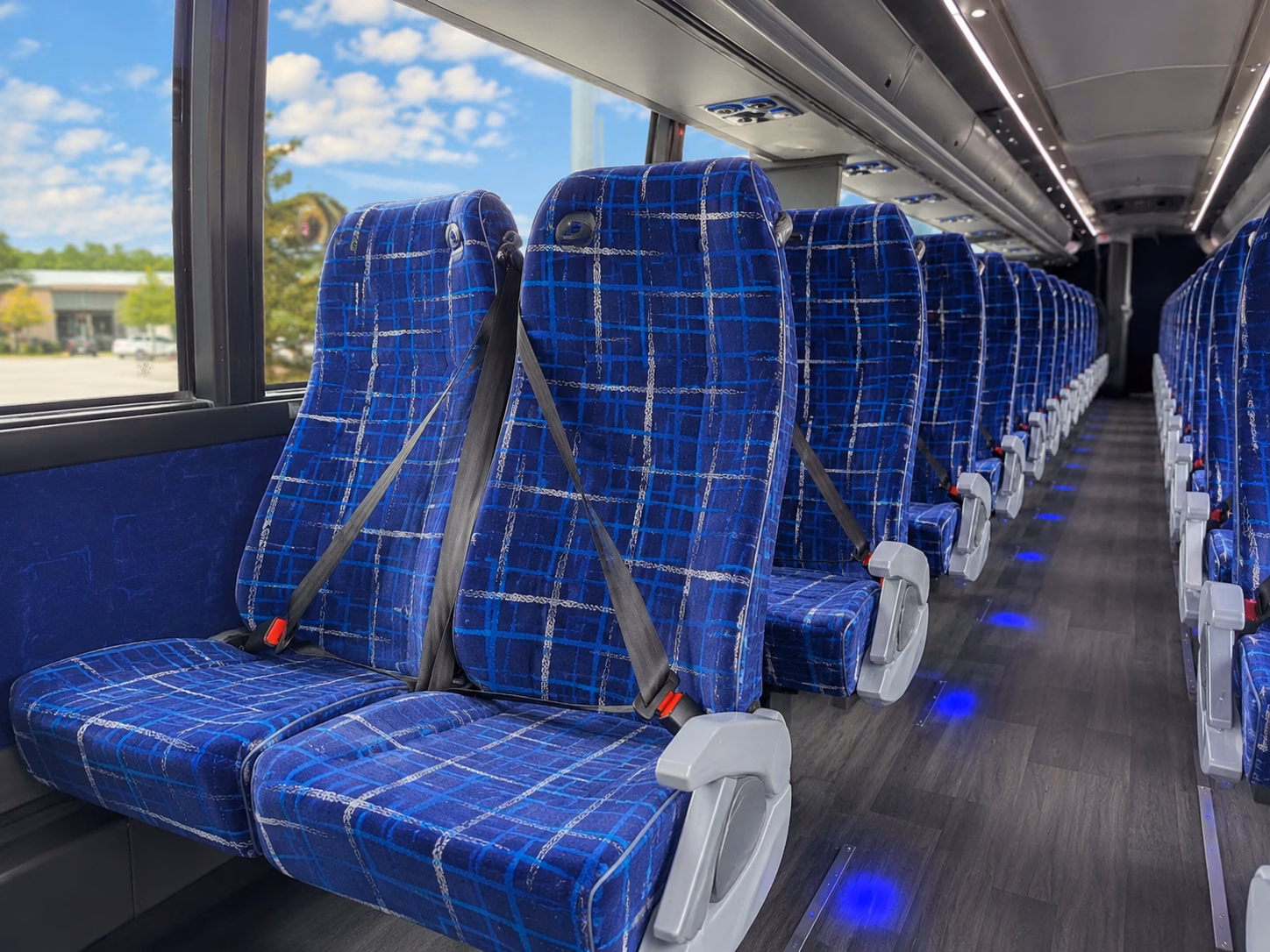 chicopee charter bus rental interior
