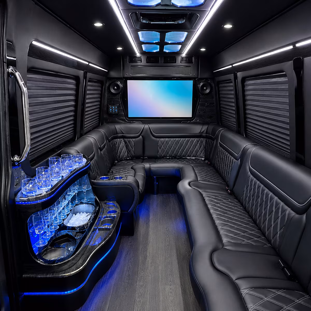 chicopee party bus rental interior